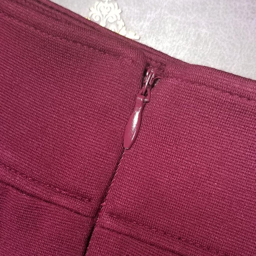 Maggy London Ponte Dress in Wine - Picture 6 of 16